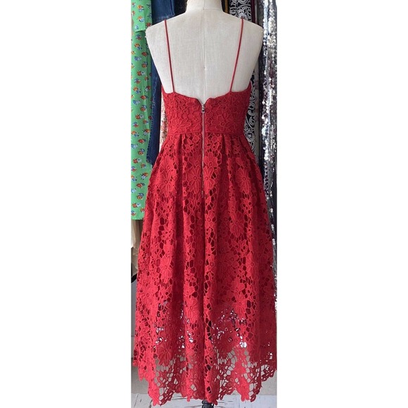 New Donna Morgan Renata Chemical Lace Midi Dress - Picture 2 of 4